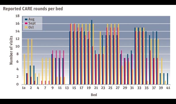 UCL reported care rounds per bed